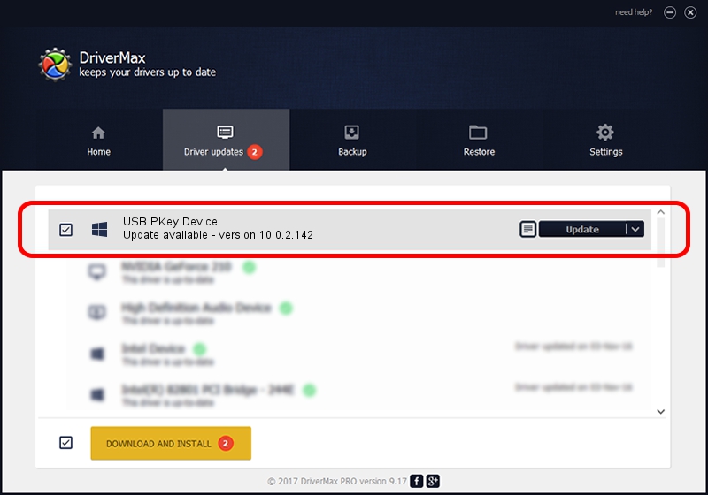 1C USB PKey Device driver installation 1667914 using DriverMax