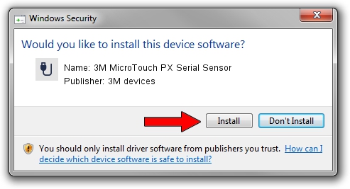 3M devices 3M MicroTouch PX Serial Sensor driver installation 2100909