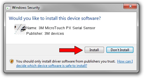 3M devices 3M MicroTouch PX Serial Sensor driver installation 3289435