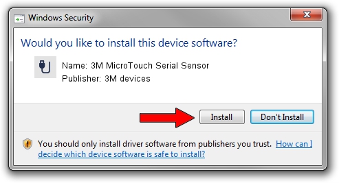 3M devices 3M MicroTouch Serial Sensor setup file 1961757