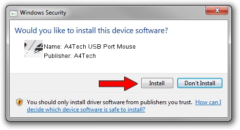 A4Tech A4Tech USB Port Mouse setup file 1474421