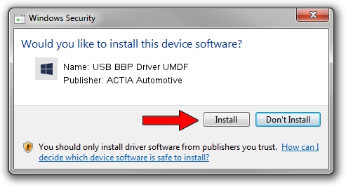 ACTIA Automotive USB BBP Driver UMDF setup file 141219