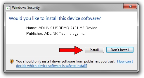 ADLINK Technology Inc. ADLINK USBDAQ 2401 A3 Device driver installation 3736803