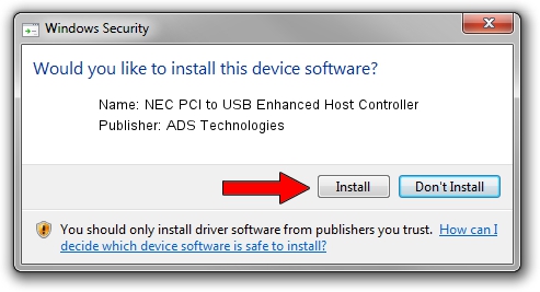 ADS Technologies NEC PCI to USB Enhanced Host Controller driver installation 1003237