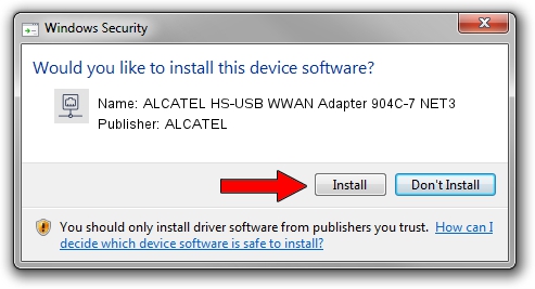 ALCATEL ALCATEL HS-USB WWAN Adapter 904C-7 NET3 setup file 3747439