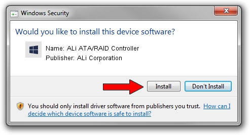 ALi Corporation ALi ATA/RAID Controller setup file 1765103