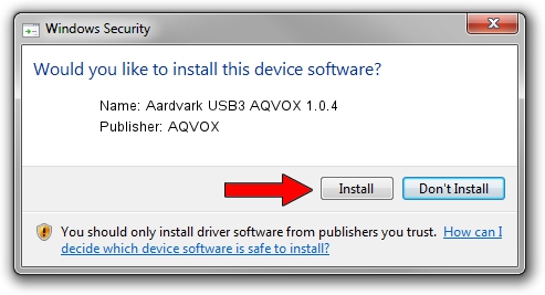 AQVOX Aardvark USB3 AQVOX 1.0.4 driver installation 2092874