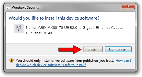 ASIX ASIX AX88178 USB2.0 to Gigabit Ethernet Adapter driver download 1204045