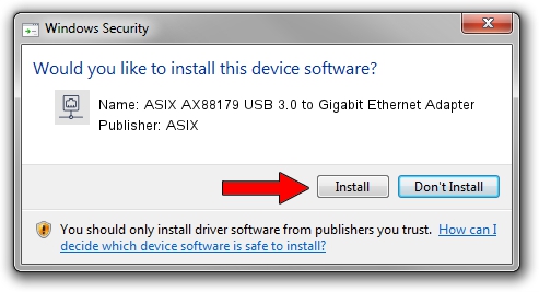 ASIX ASIX AX88179 USB 3.0 to Gigabit Ethernet Adapter driver installation 1098277