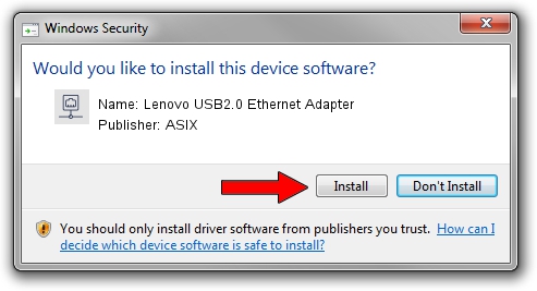 ASIX Lenovo USB2.0 Ethernet Adapter driver download 1491951
