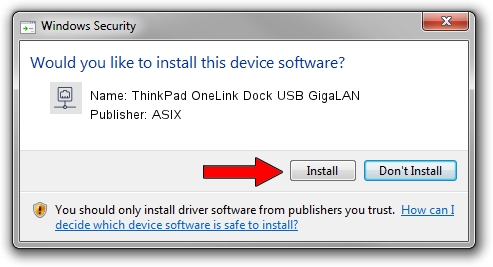 ASIX ThinkPad OneLink Dock USB GigaLAN driver installation 1357417