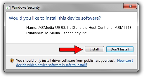 ASMedia Technology Inc ASMedia USB3.1 eXtensible Host Controller ASM1143 driver installation 3211492