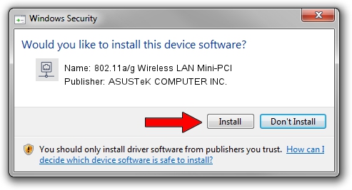 ASUSTeK COMPUTER INC. 802.11a/g Wireless LAN Mini-PCI setup file 2672502