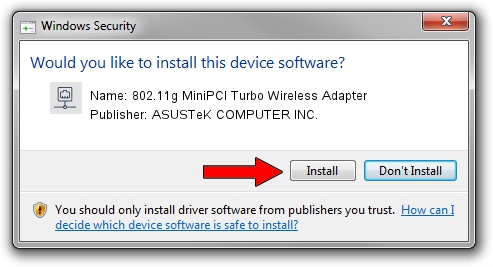 ASUSTeK COMPUTER INC. 802.11g MiniPCI Turbo Wireless Adapter setup file 2672495