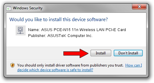 ASUSTeK Computer Inc. ASUS PCE-N15 11n Wireless LAN PCI-E Card driver installation 1286636