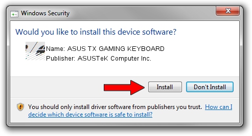 ASUSTeK Computer Inc. ASUS TX GAMING KEYBOARD setup file 4581577