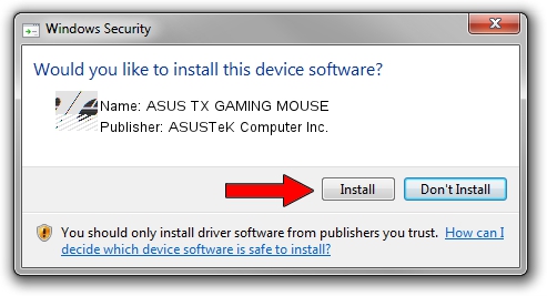 ASUSTeK Computer Inc. ASUS TX GAMING MOUSE setup file 4581496