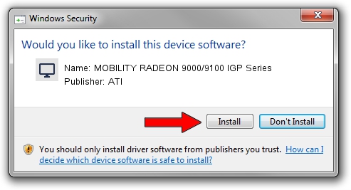 Download And Install ATI MOBILITY RADEON 9000/9100 IGP Series.
