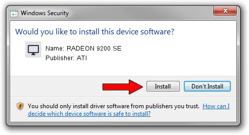 ATI RADEON 9200 SE setup file 2088704