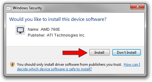 ATI Technologies Inc. AMD 780E driver installation 1598855