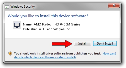 ATI Technologies Inc. AMD Radeon HD 6400M Series driver installation 1019813