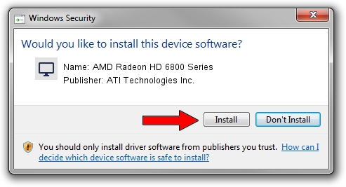 ATI Technologies Inc. AMD Radeon HD 6800 Series driver installation 1360506