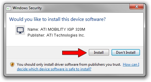 ATI Technologies Inc. ATI MOBILITY IGP 320M setup file 1166517