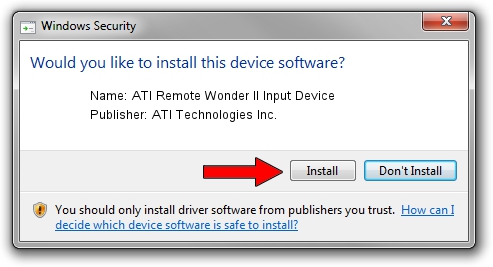 ATI Technologies Inc. ATI Remote Wonder II Input Device driver installation 2134531