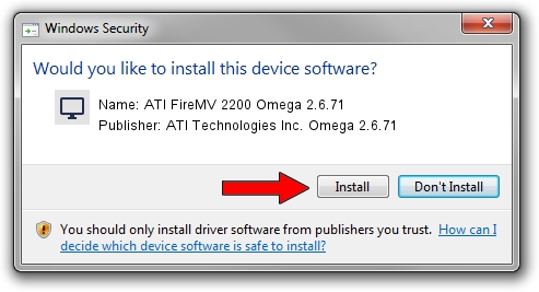 ATI Technologies Inc. Omega 2.6.71 ATI FireMV 2200 Omega 2.6.71 driver download 1716778