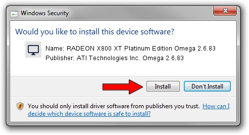 ATI Technologies Inc. Omega 2.6.83 RADEON X800 XT Platinum Edition Omega 2.6.83 driver installation 1303095