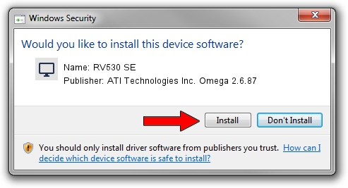 ATI Technologies Inc. Omega 2.6.87 RV530 SE driver installation 1138121