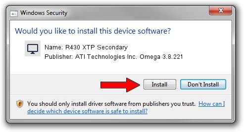 ATI Technologies Inc. Omega 3.8.221 R430 XTP Secondary driver download 944692