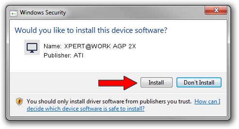 ATI XPERT@WORK AGP 2X driver installation 1063284