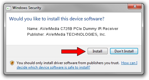 AVerMedia TECHNOLOGIES, Inc. AVerMedia C725B PCIe Dummy IR Receiver setup file 451022