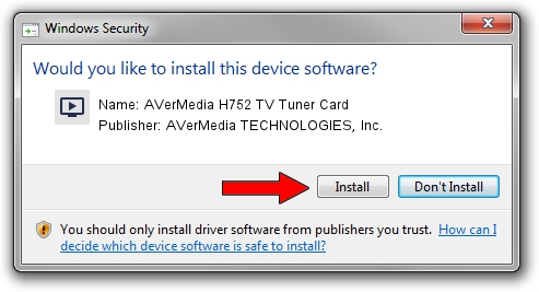 AVerMedia TECHNOLOGIES, Inc. AVerMedia H752 TV Tuner Card driver installation 978518