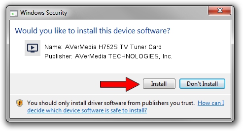 AVerMedia TECHNOLOGIES, Inc. AVerMedia H752S TV Tuner Card setup file 1256112