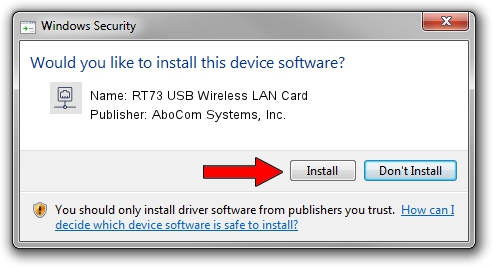 AboCom Systems, Inc. RT73 USB Wireless LAN Card driver installation 1095086