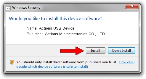 Actions Microelectronics CO., LTD Actions USB Device setup file 4118500