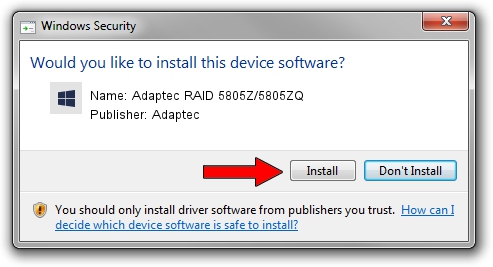 Adaptec Adaptec RAID 5805Z/5805ZQ driver installation 1430747