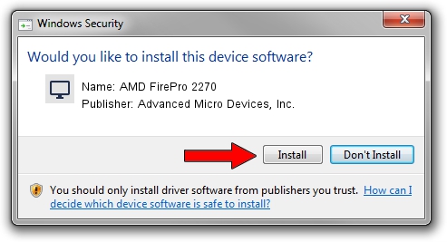 Advanced Micro Devices, Inc. AMD FirePro 2270 driver installation 1136530