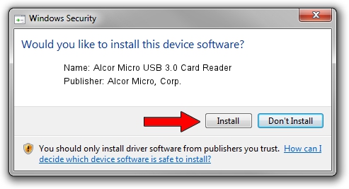 Alcor Micro, Corp. Alcor Micro USB 3.0 Card Reader driver installation 144677