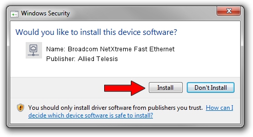 Allied Telesis Broadcom NetXtreme Fast Ethernet driver installation 1057284
