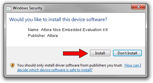 Altera Altera Nios Embedded Evaluation Kit driver installation 2109392