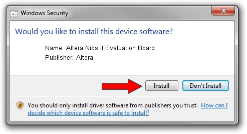 Altera Altera Nios II Evaluation Board driver installation 4371276