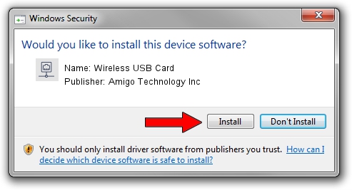 Amigo Technology Inc Wireless USB Card driver download 246354