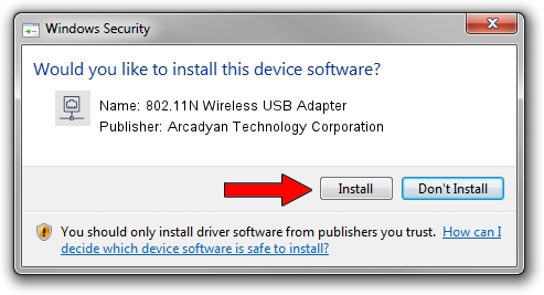 Arcadyan Technology Corporation 802.11N Wireless USB Adapter driver download 3755720