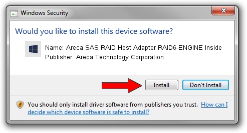 Areca Technology Corporation Areca SAS RAID Host Adapter RAID6-ENGINE Inside driver installation 4511787