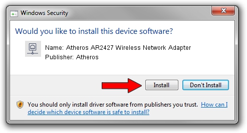 Atheros Atheros AR2427 Wireless Network Adapter driver download 1002477