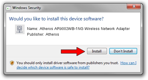 Atheros Atheros AR9002WB-1NG Wireless Network Adapter driver download 1042610