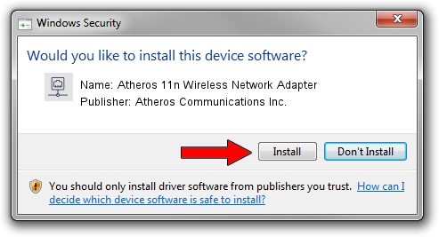 Atheros Communications Inc. Atheros 11n Wireless Network Adapter driver installation 3874579